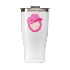 ORCA Chaser 27oz Pearl White Cowgirl Hat Stainless Steel Insulated Tumbler w Lid